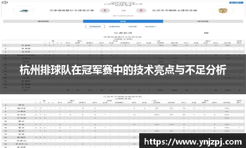 杭州排球队在冠军赛中的技术亮点与不足分析